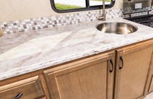 New for 2018 - Lighter laminated and solid surface countertops